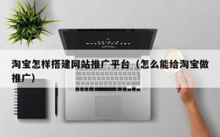 衡水淘宝怎样搭建网站推广平台（怎么能给淘宝做推广）