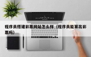 衡水程序员搭建彩票网站怎么样（程序员能算出彩票吗）